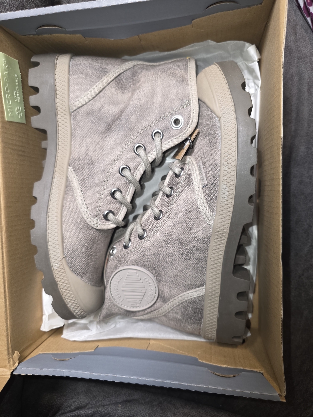 Palladium Women's Lace-Up Boots in Taupe
